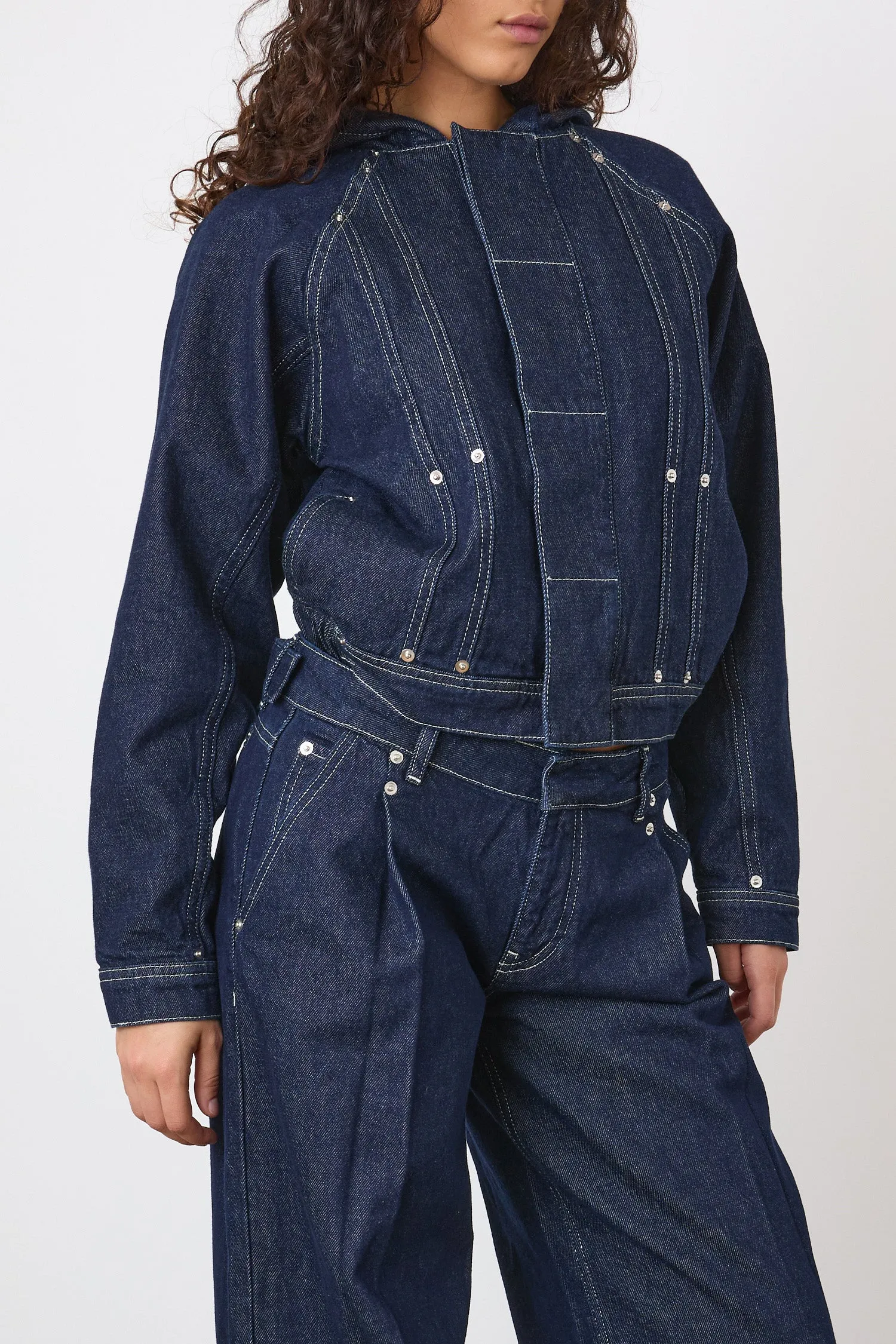 The Lita Tailored Denim Jacket, Indigo Rinse sold by Peachy Den product image thumbnail 5