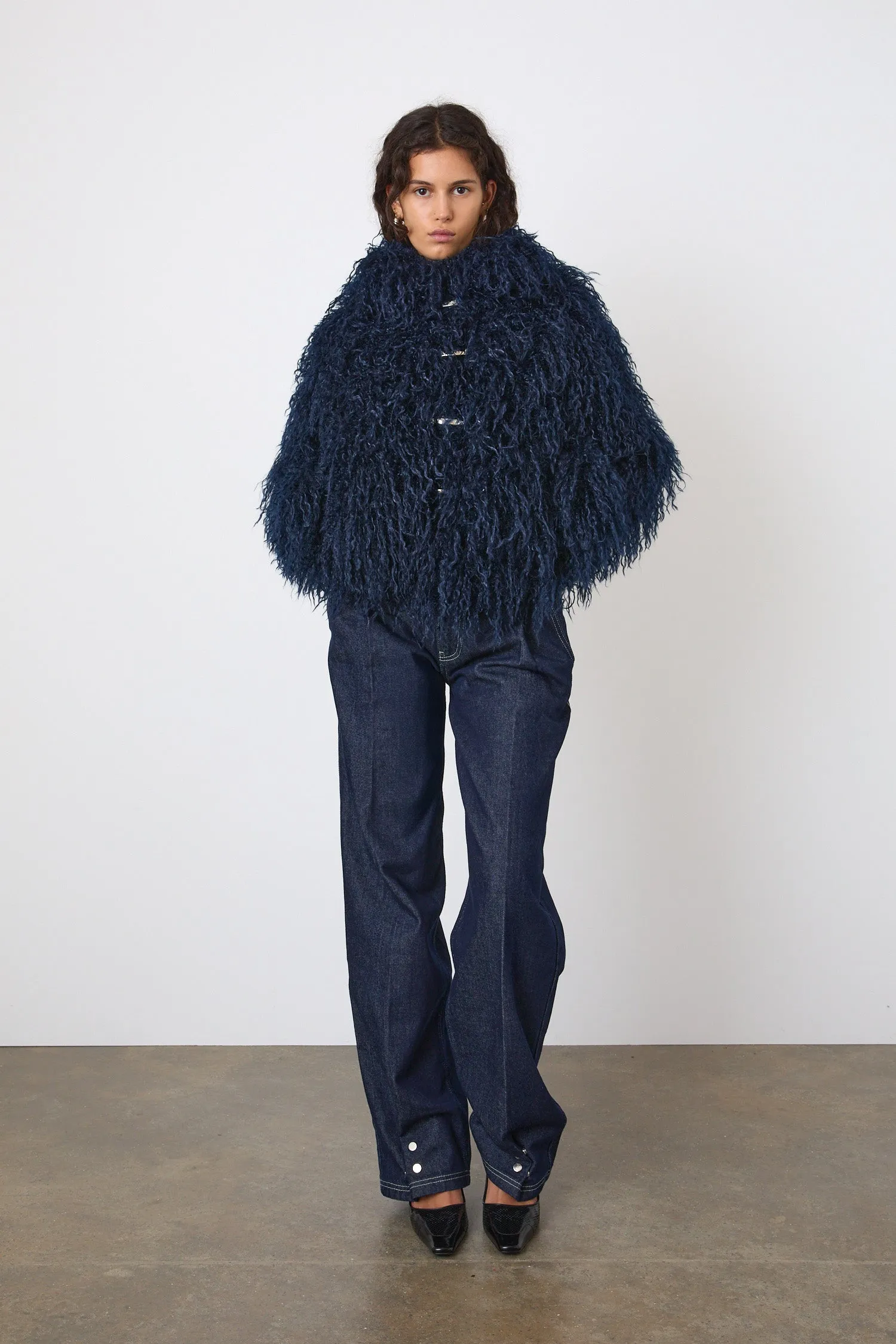 The Patti Coat, Navy sold by Peachy Den