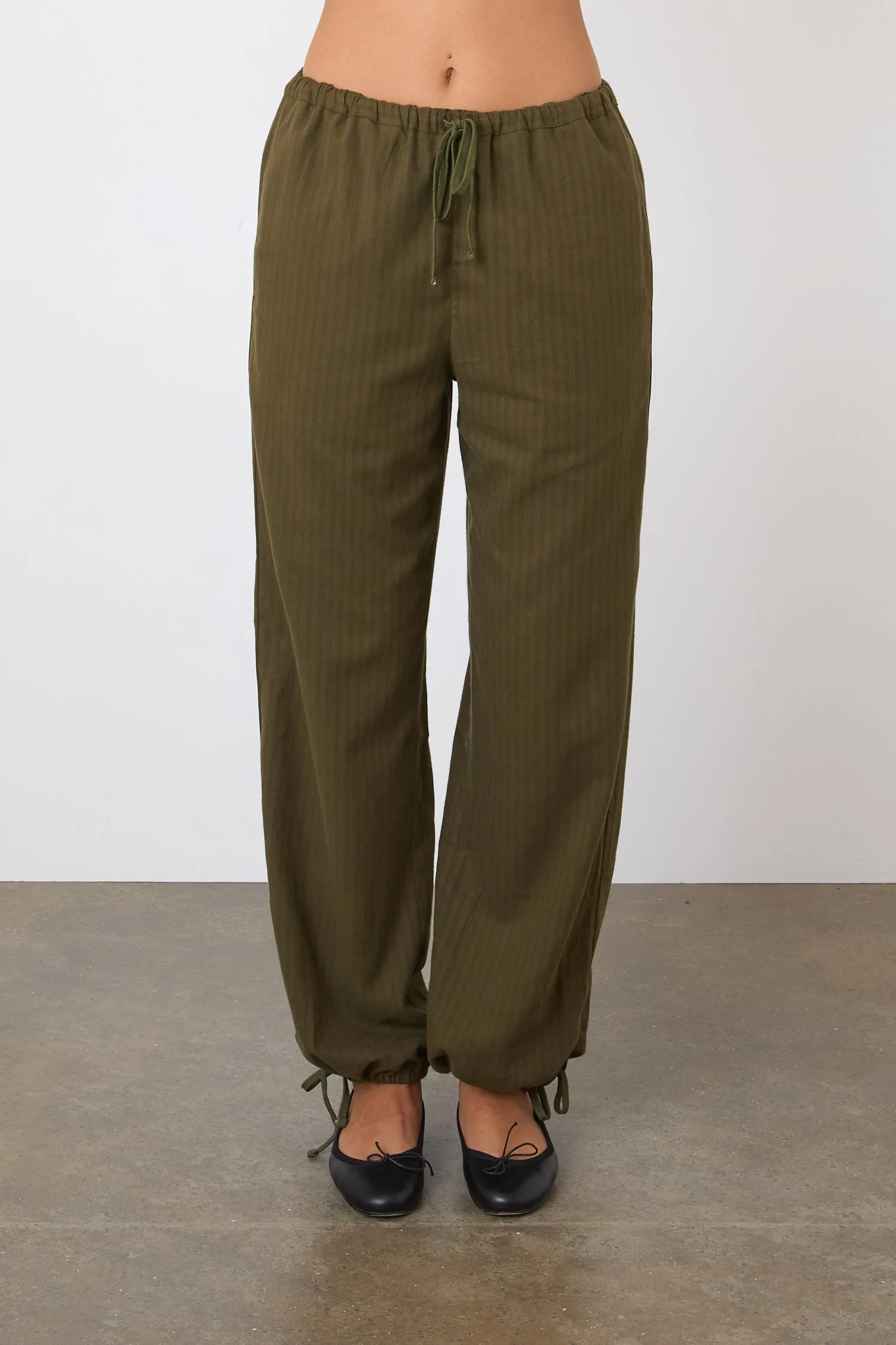 The Coppola Lounge Trousers, Olive and Fig Stripe sold by Peachy Den product image thumbnail 2