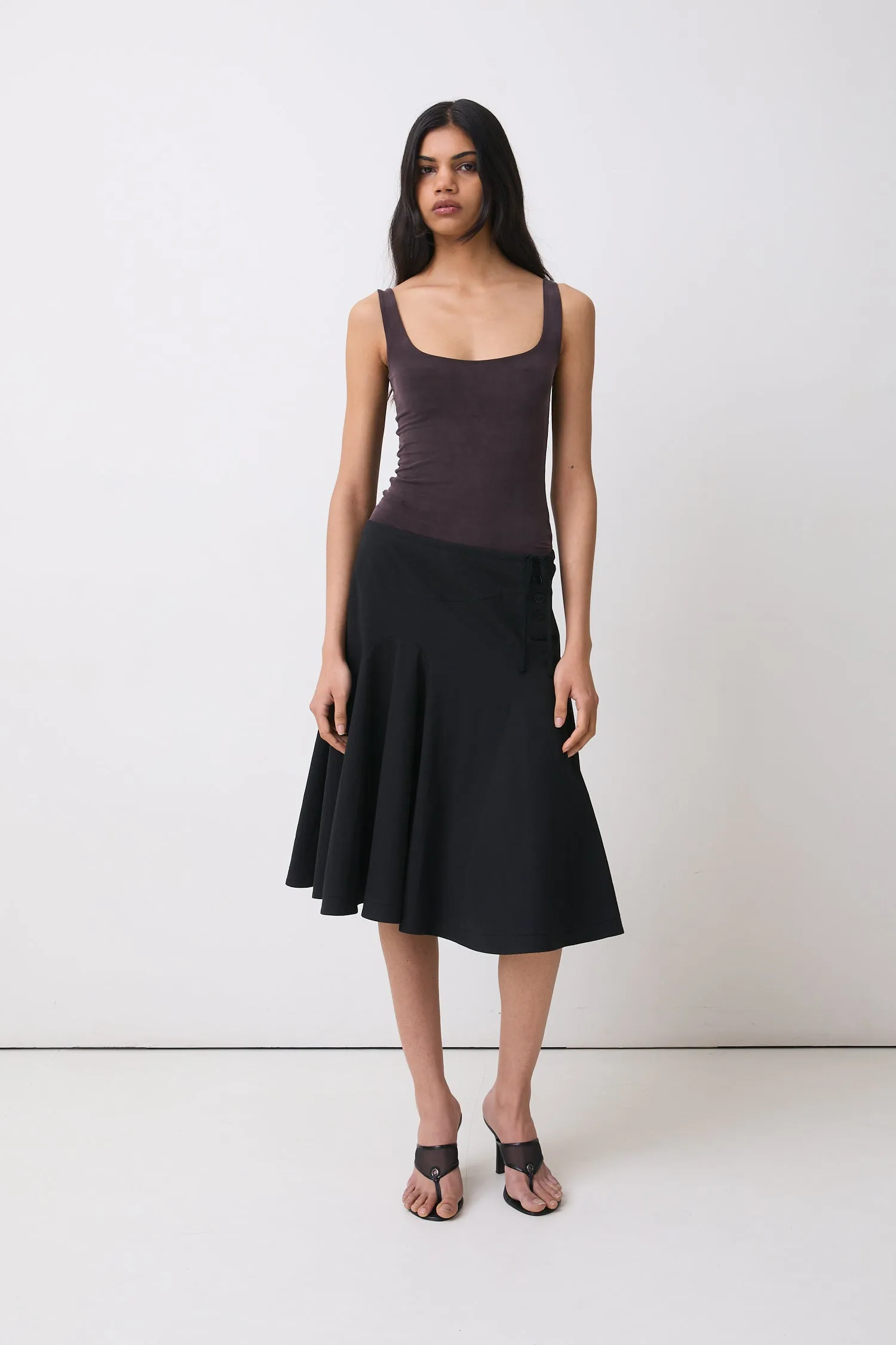 The Missy Midi Skirt, Onyx sold by Peachy Den product image thumbnail 2