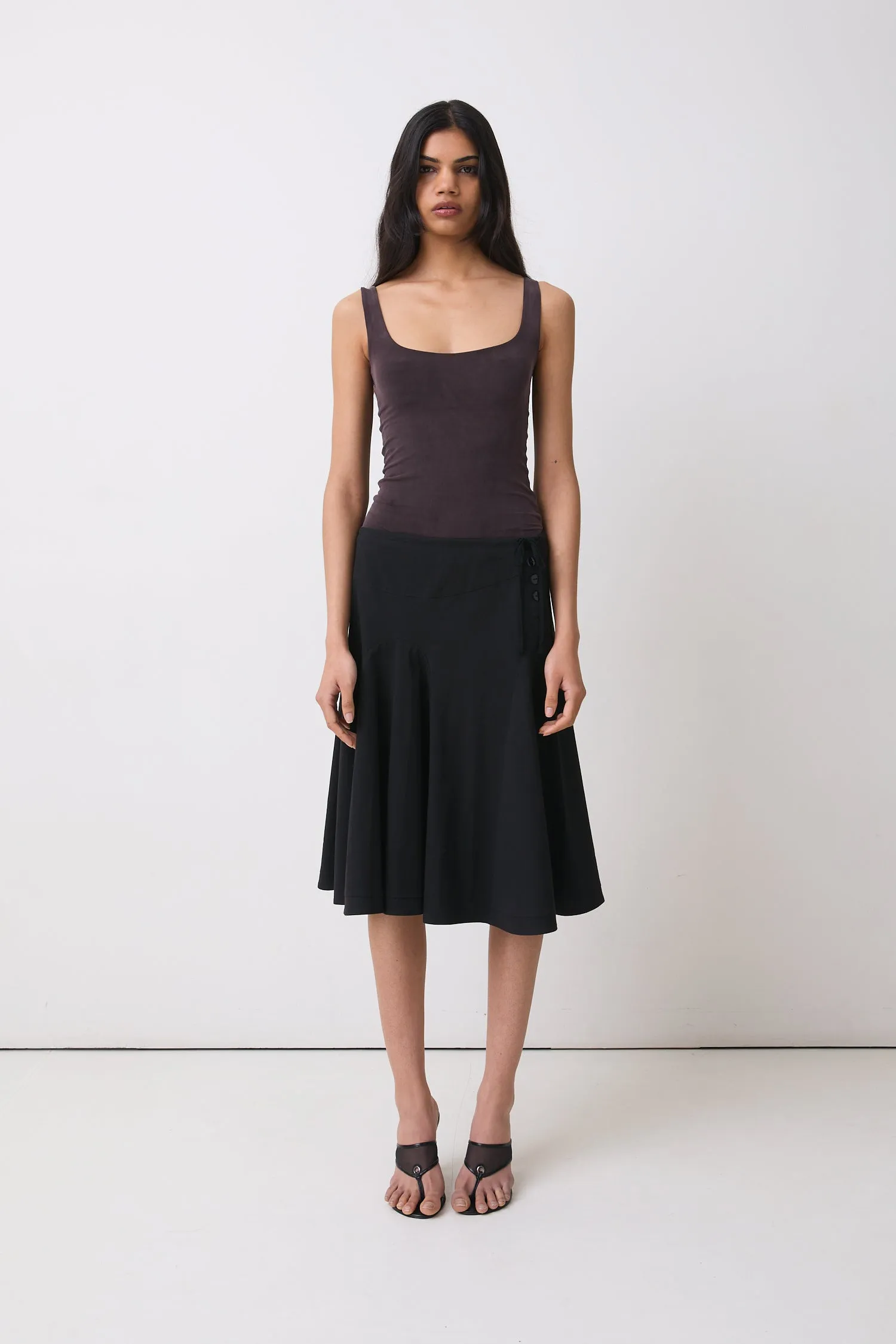 The Missy Midi Skirt, Onyx sold by Peachy Den product image thumbnail 4