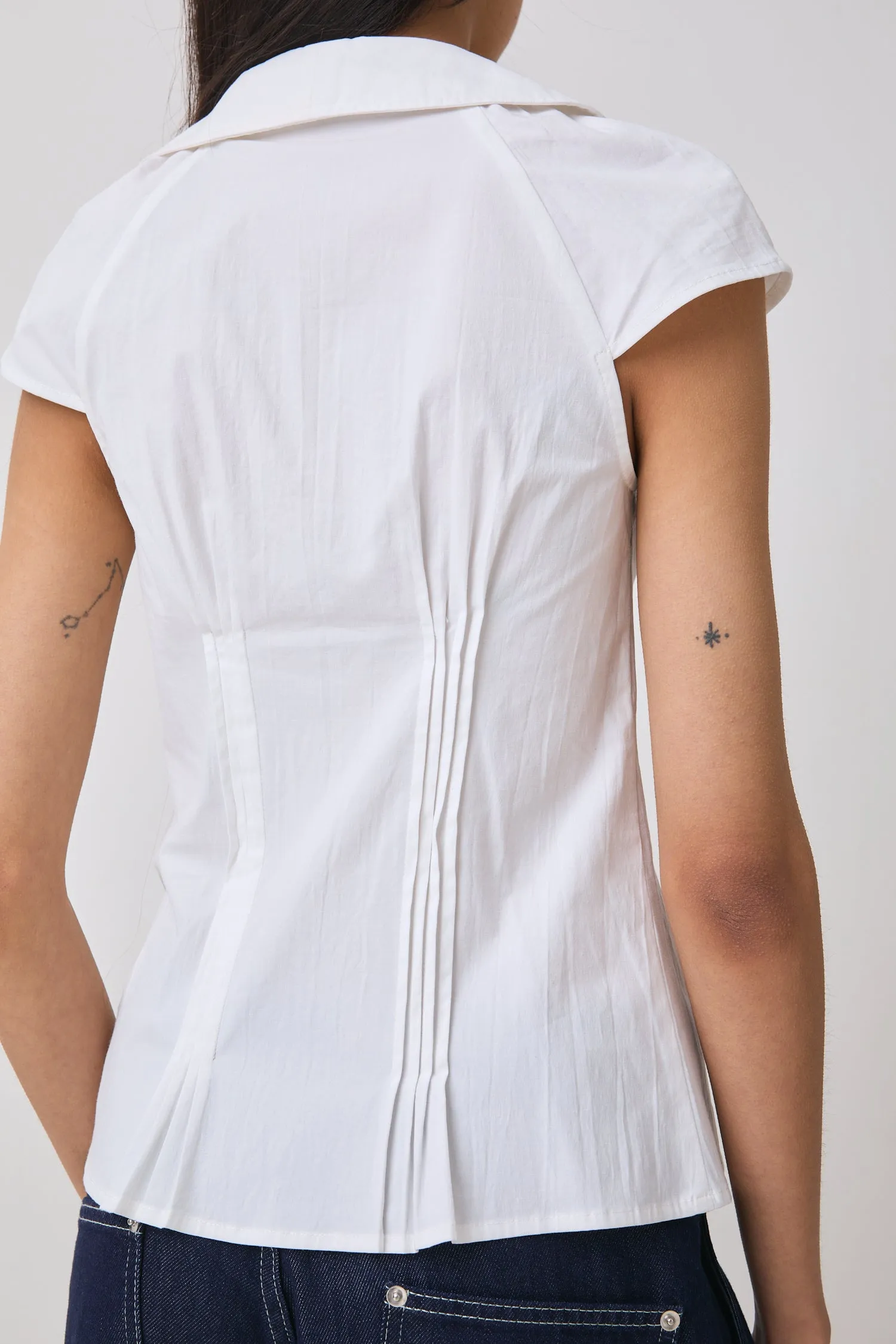Missy Asymmetric Blouse, Porcelain sold by Peachy Den product image thumbnail 5