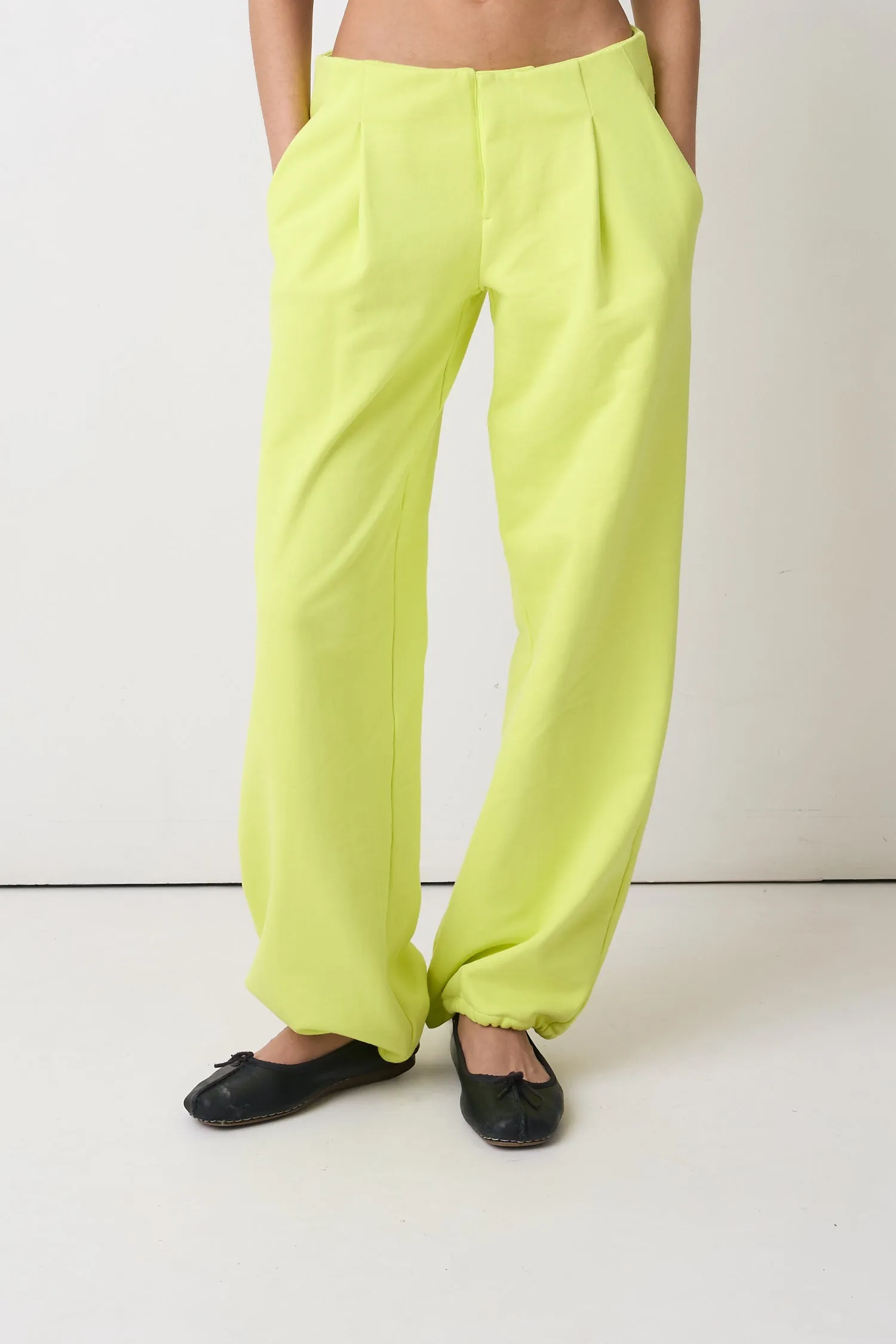 The Trixie Sweat Trousers, Highlighter sold by Peachy Den