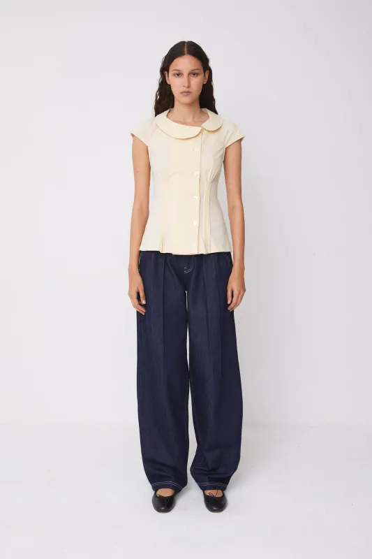 Missy Asymmetric Blouse, Parchment made by Peachy Den
