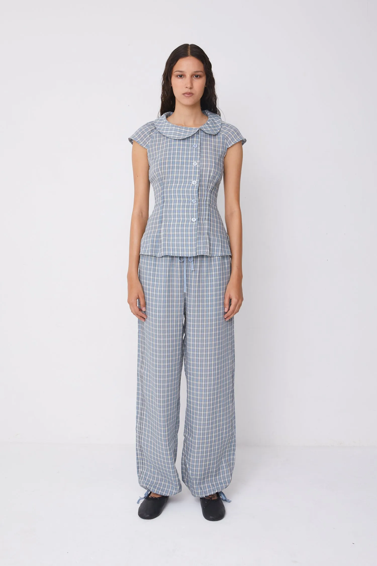 Missy Asymmetric Blouse, Check sold by Peachy Den product image thumbnail 4