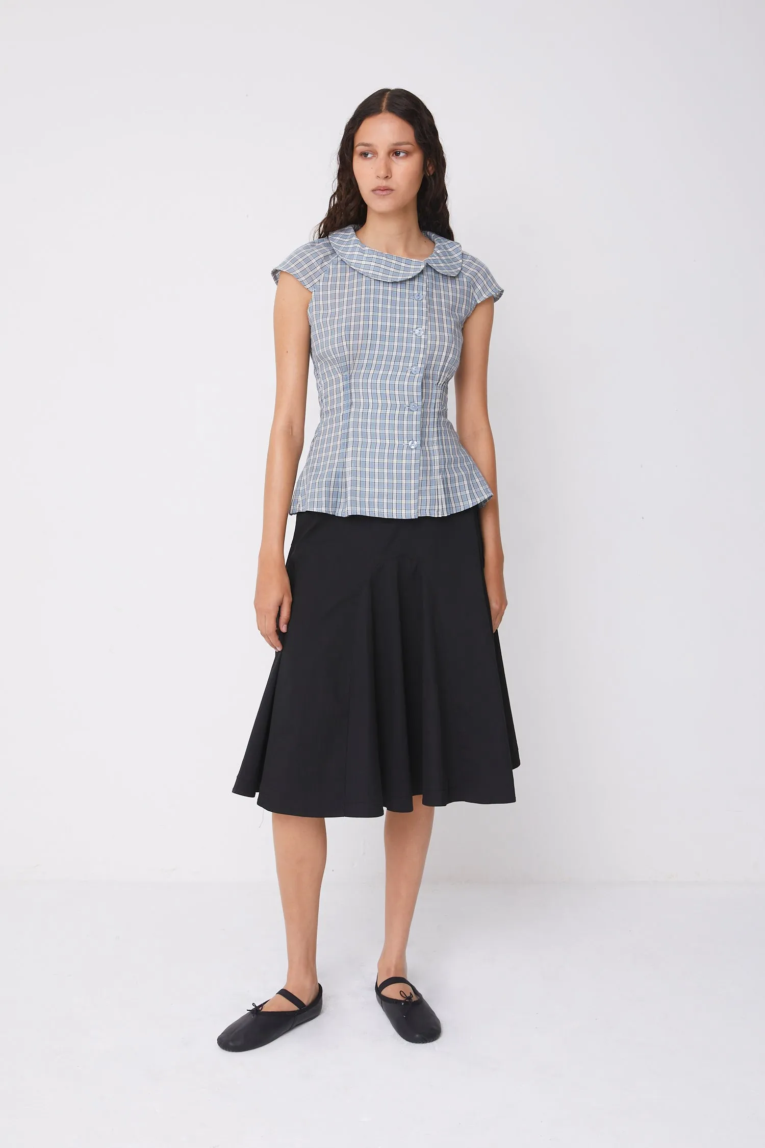 Missy Asymmetric Blouse, Check sold by Peachy Den product image thumbnail 5