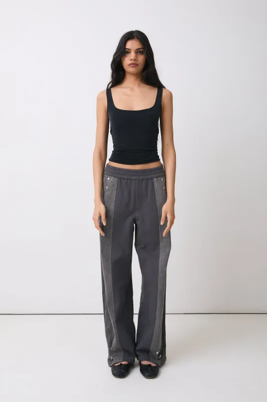 Mercy Track Trousers, Grey Marl made by Peachy Den