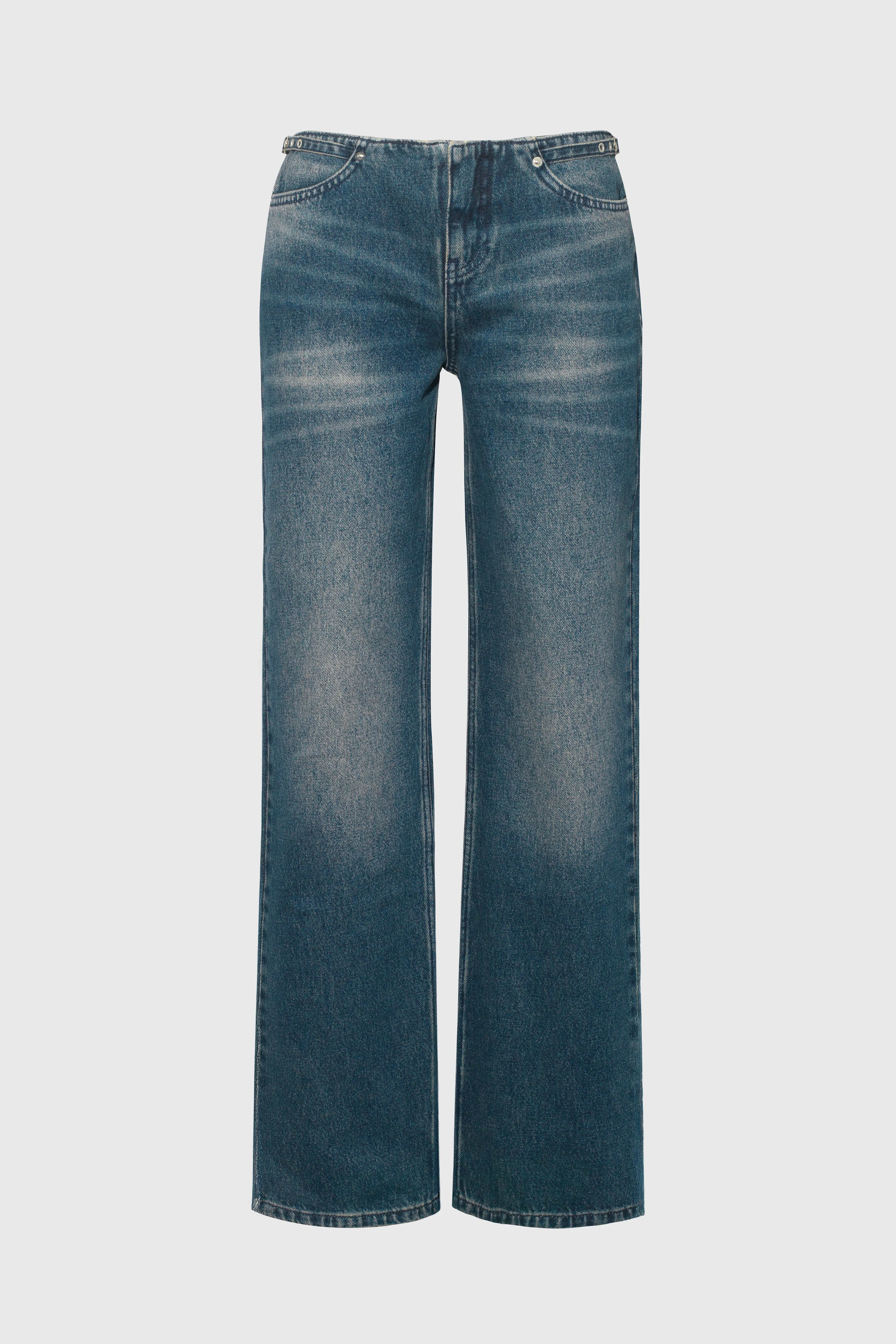 Stevie Low Rise Jeans, Dark Fade sold by Peachy Den product image thumbnail 2