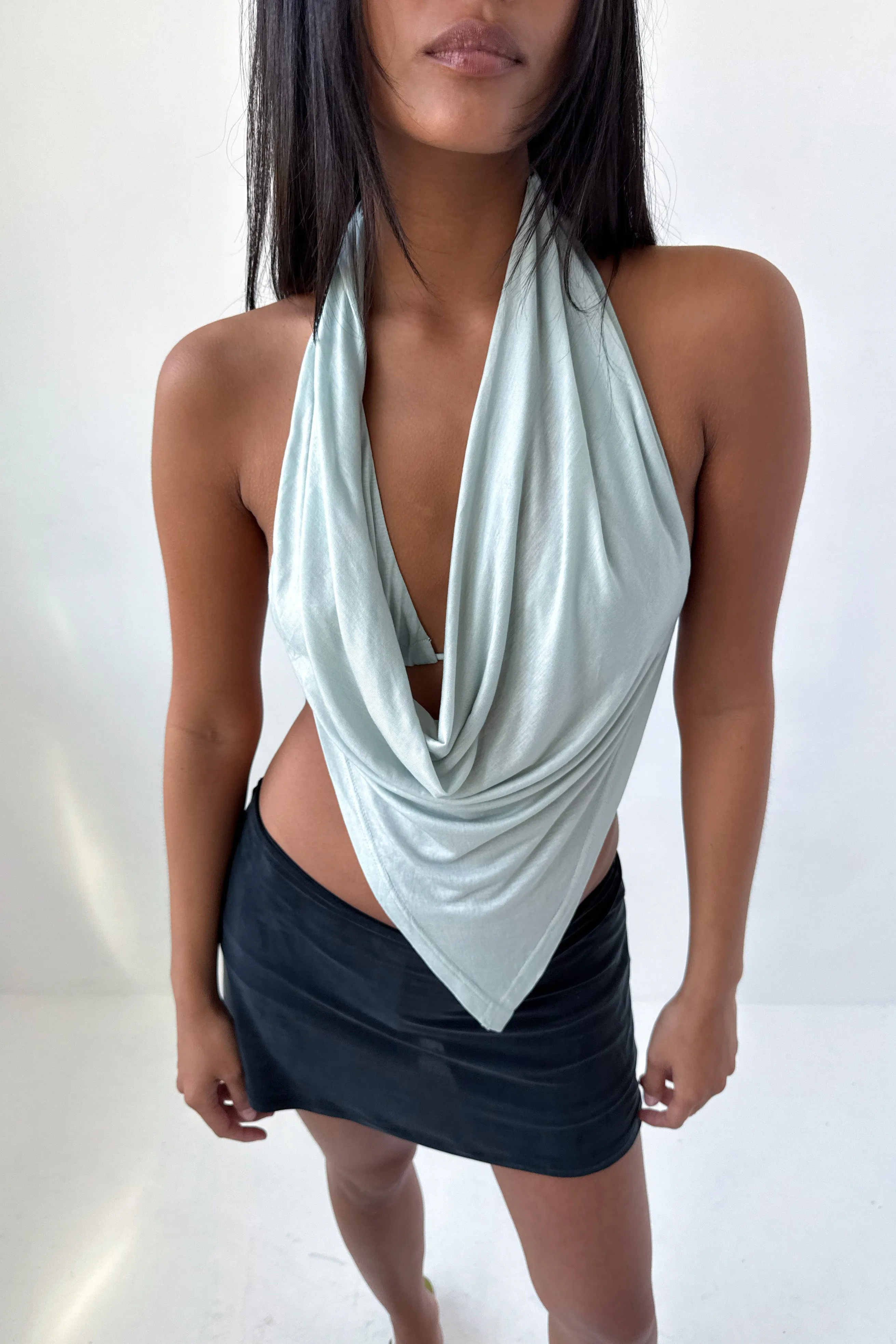 Blanche Halter Top, Mist sold by Peachy Den product image thumbnail 3