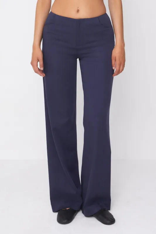 Twiggy Travel Trousers, Midnight made by Peachy Den