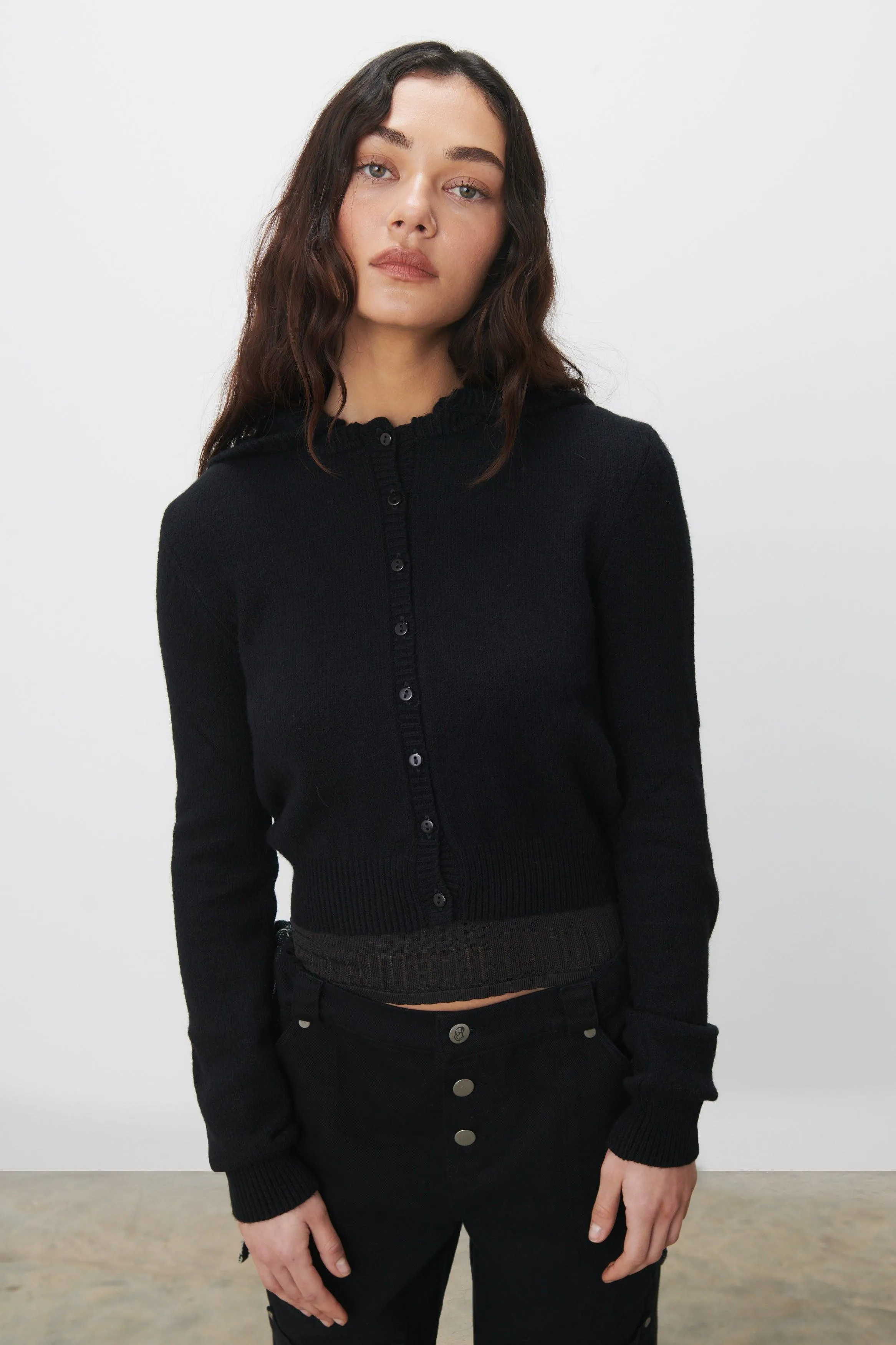 The Bellatrix Hooded Cardigan, Black | Parallel