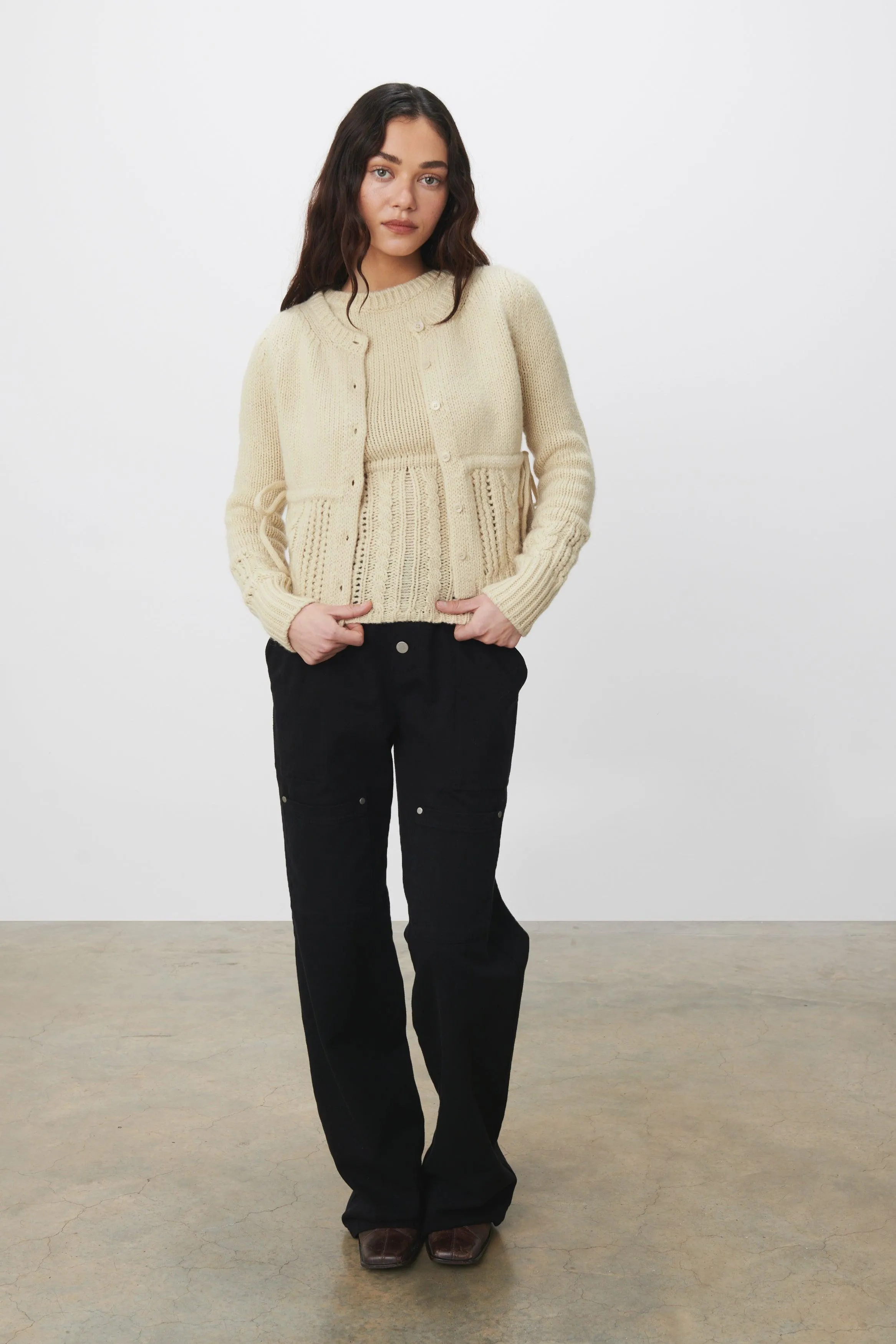 The Gabrielle Cardigan Knit, Buttercup sold by Peachy Den product image thumbnail 5