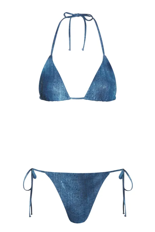 The Luna Bikini Top, Night Sky sold by Peachy Den