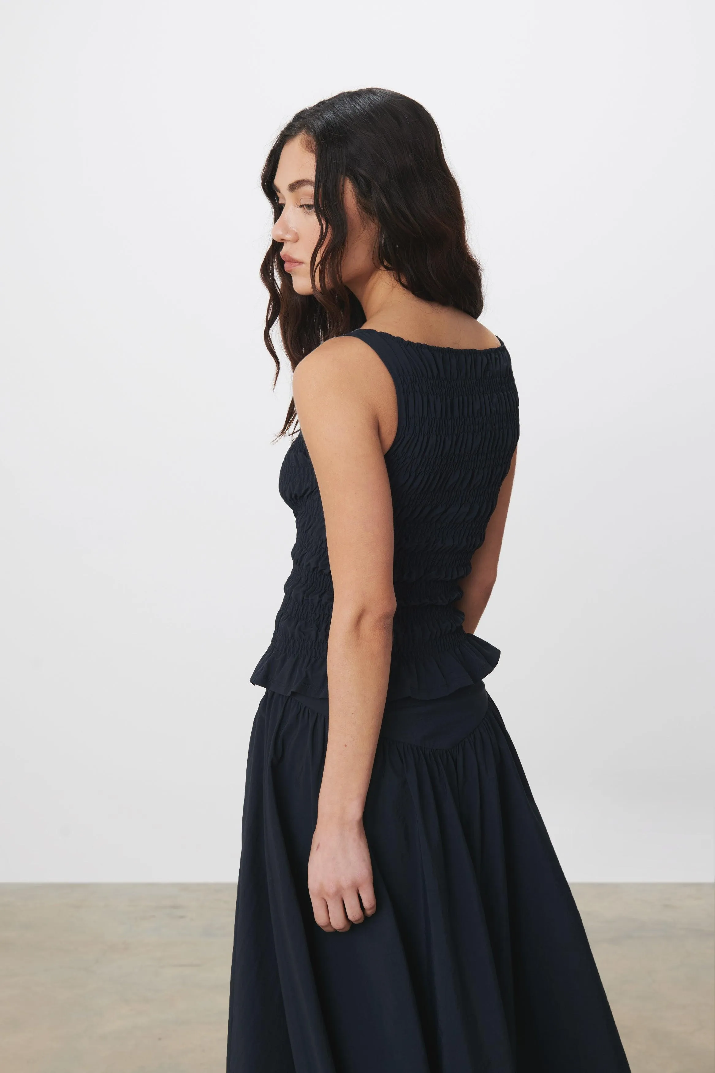 The Deba Midi Skirt, Navy sold by Peachy Den product image thumbnail 2