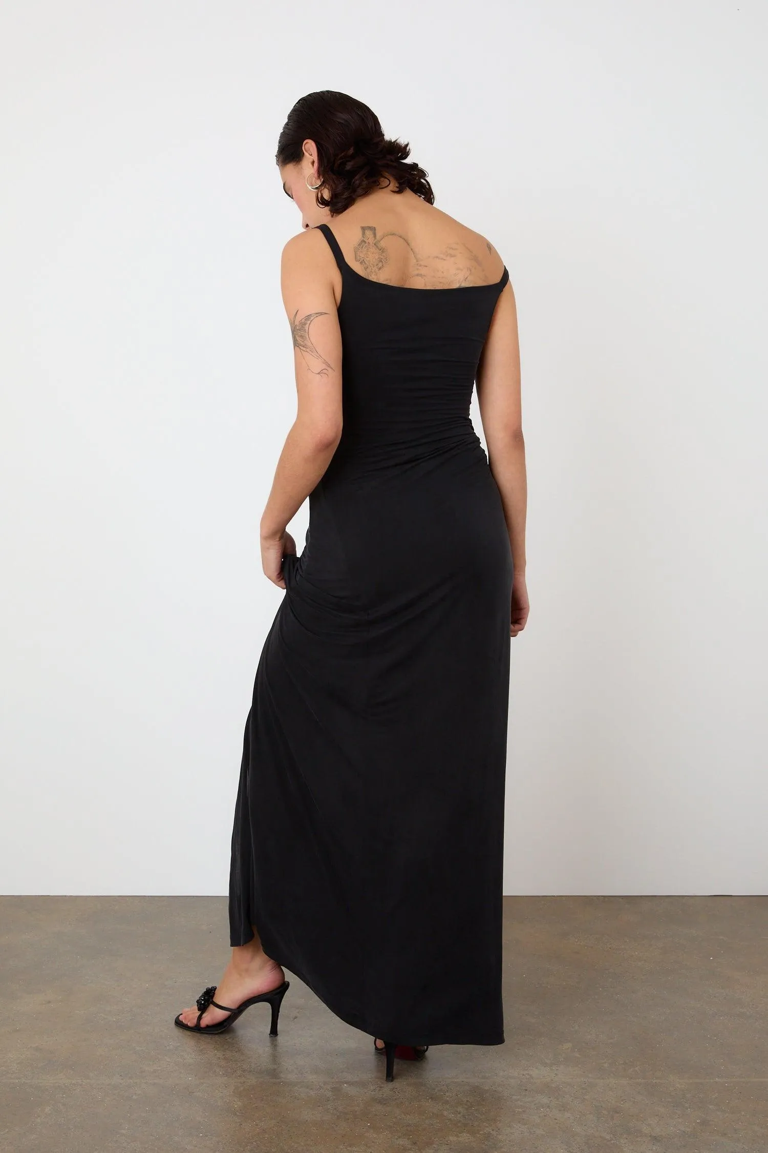 The Kylie Maxi Dress, Graphite sold by Peachy Den product image thumbnail 4