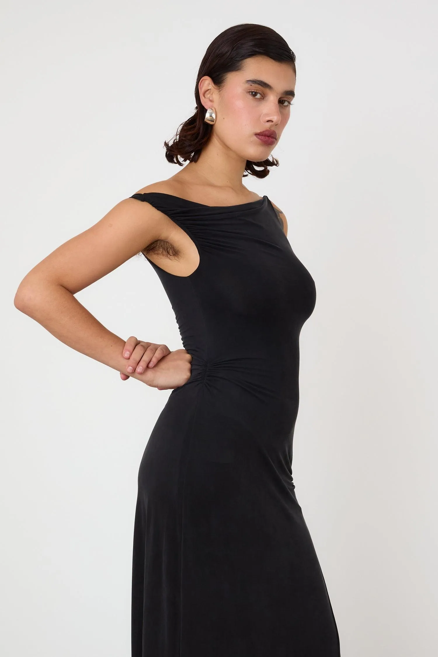 The Kylie Maxi Dress, Graphite sold by Peachy Den product image thumbnail 2