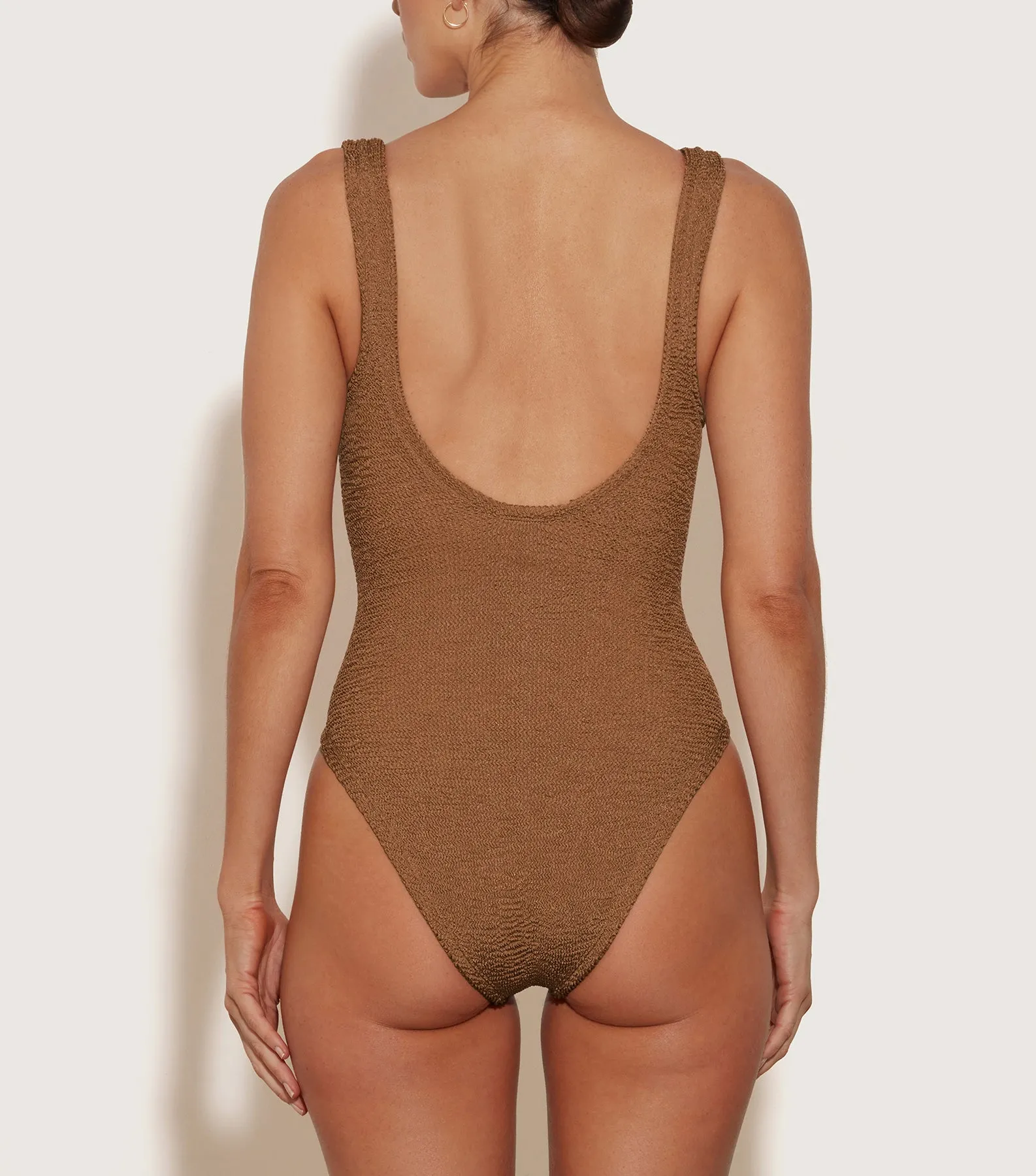 Celine Swim With Tonal Hoops - Metallic Cocoa sold by Hunza G product image thumbnail 4
