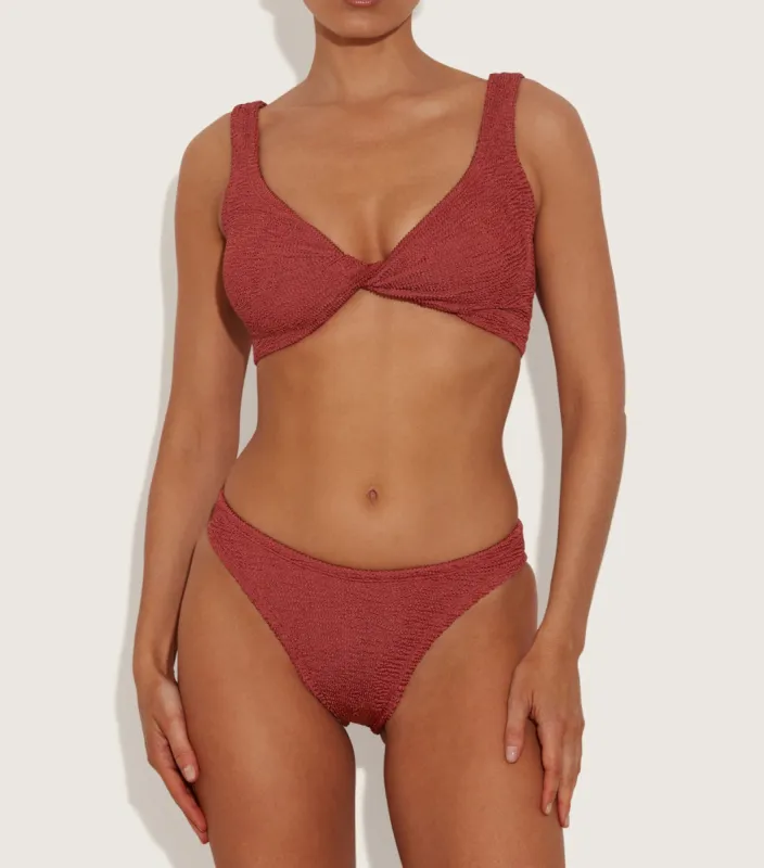 Coverage Juno Bikini - Metallic Rosewood sold by Hunza G