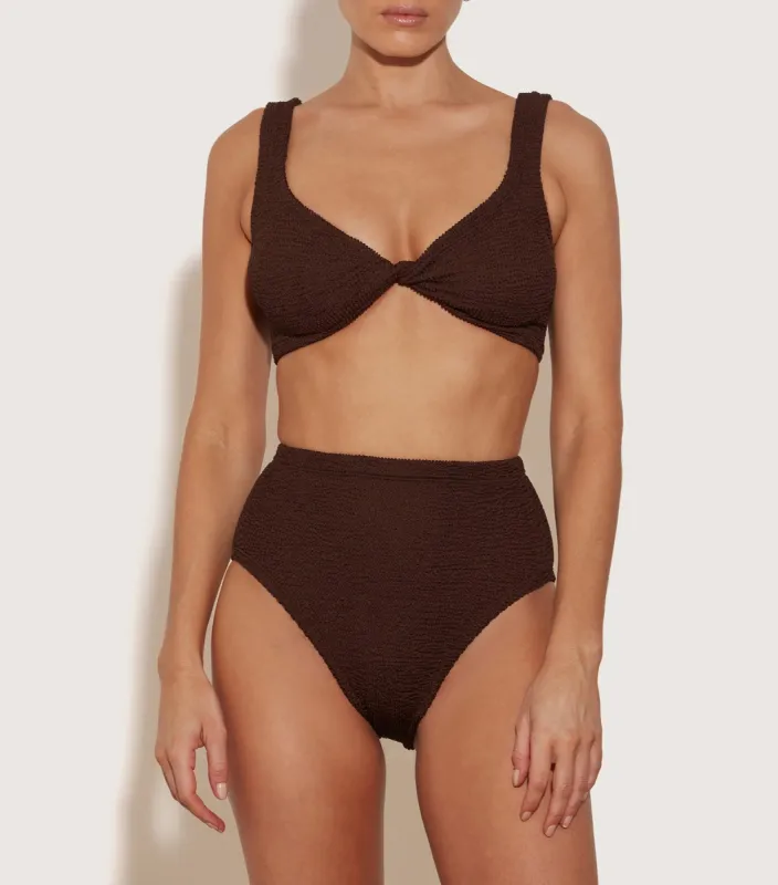 Jamie Bikini - Metallic Chocolate sold by Hunza G