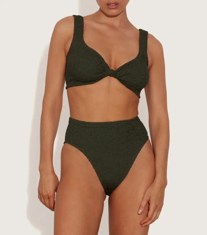 Jamie Bikini - Metallic Khaki sold by Hunza G