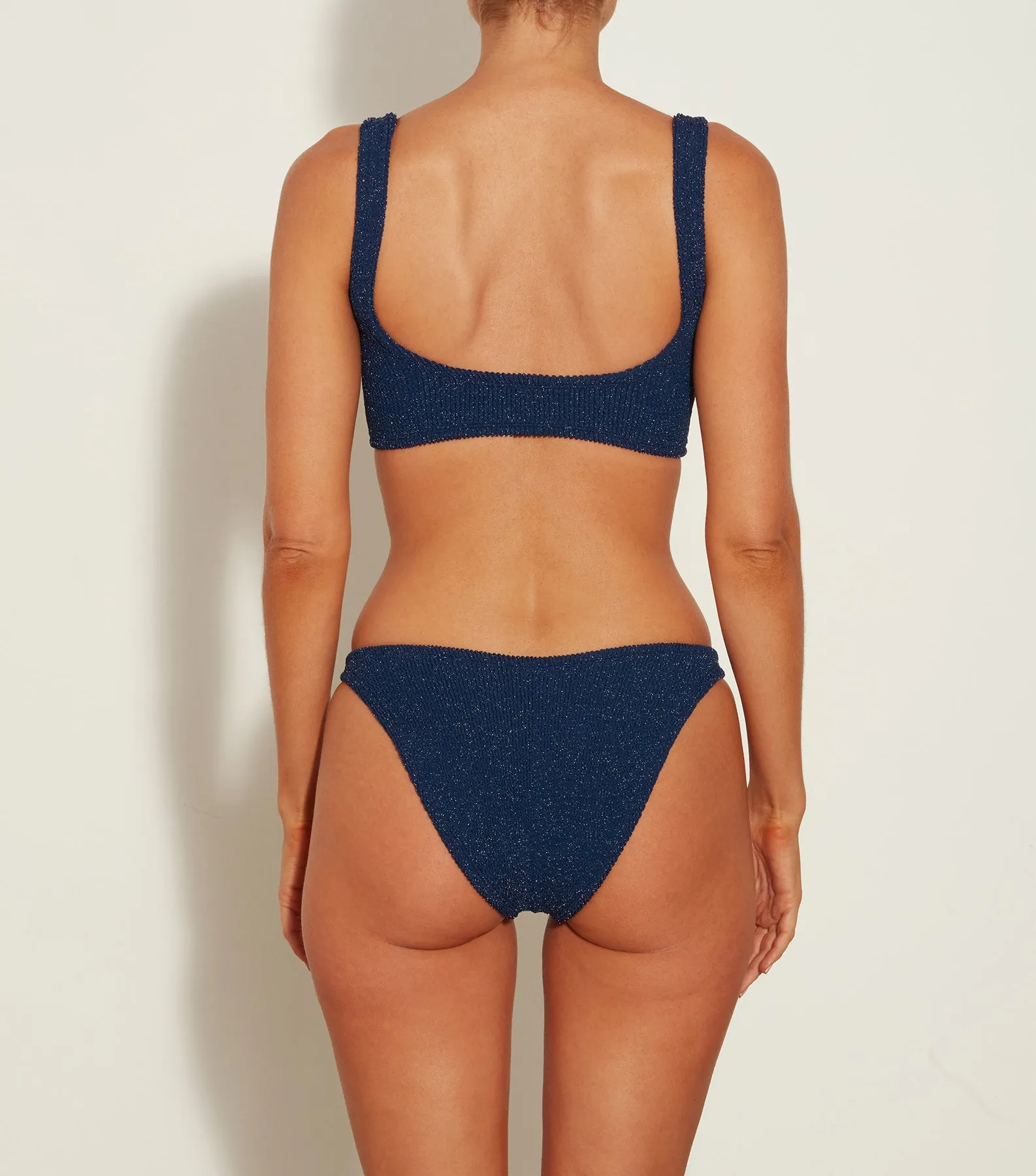 Hallie Lurex Bikini - Navy/Silver sold by Hunza G product image thumbnail 3
