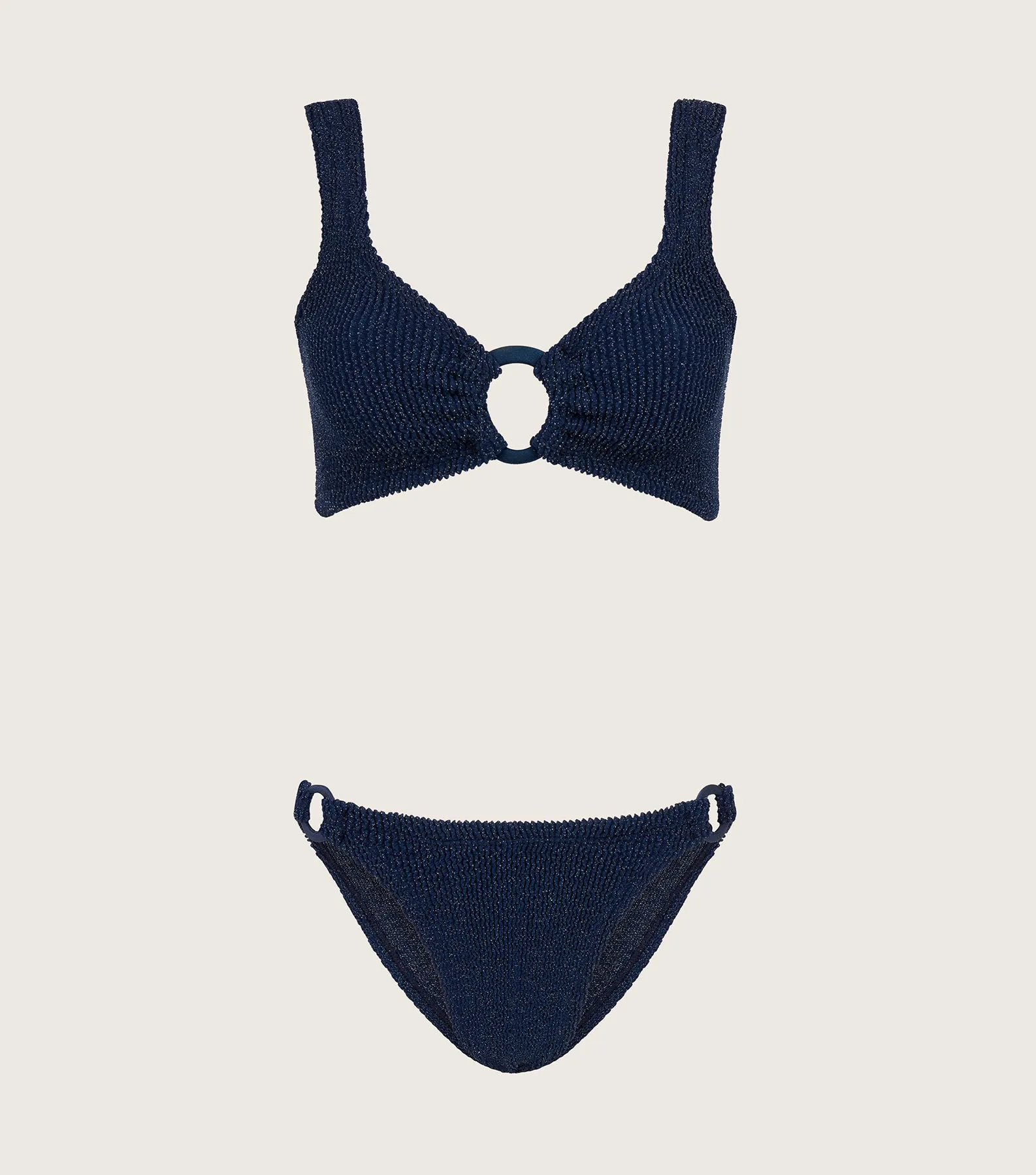 Hallie Lurex Bikini - Navy/Silver sold by Hunza G product image thumbnail 2