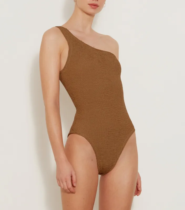 Nancy Swim - Metallic Cocoa sold by Hunza G