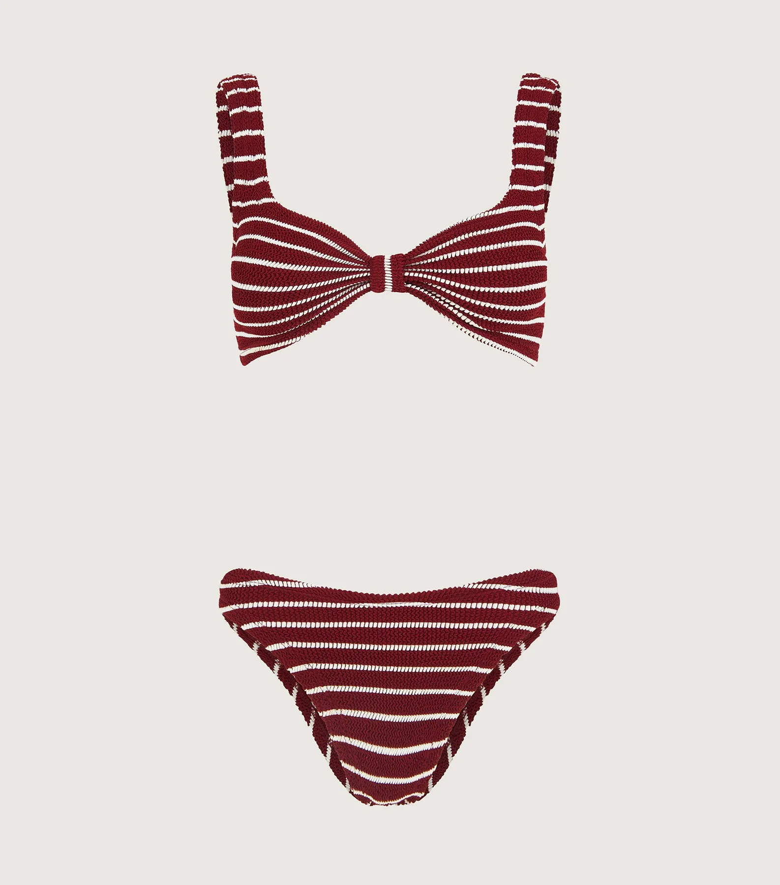 Bonnie Bikini - Wine/White Stripe sold by Hunza G product image thumbnail 2
