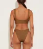 Juno Bikini - Metallic Cocoa sold by Hunza G