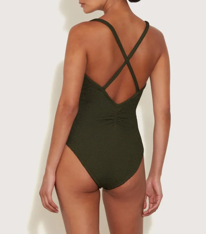 Bette Swim - Metallic Khaki sold by Hunza G