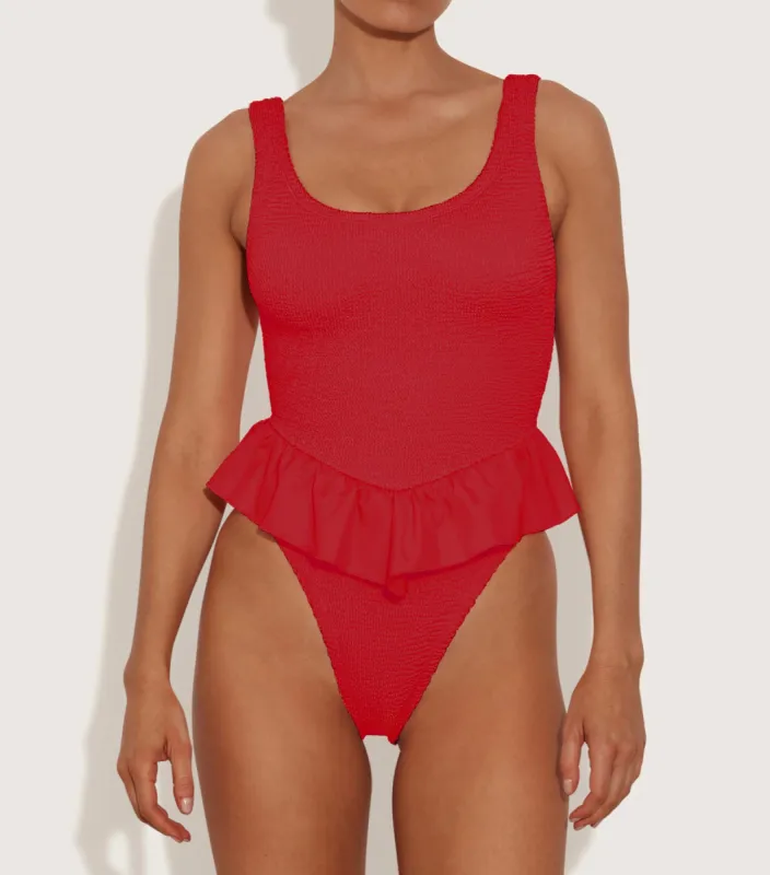 Denise Swim - Red sold by Hunza G