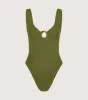 Celine Swim - Metallic Moss sold by Hunza G
