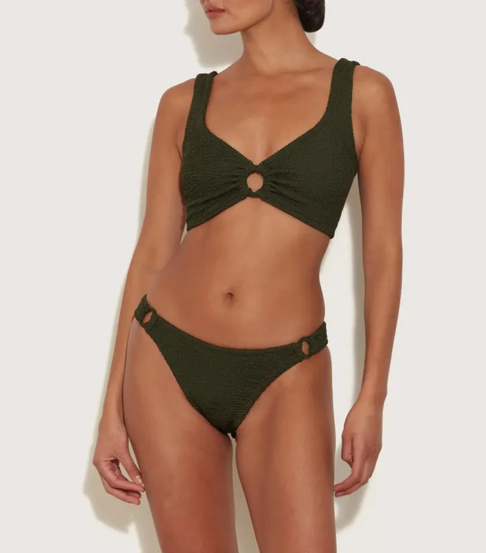 Hallie Bikini - Metallic Khaki sold by Hunza G