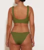 Juno Bikini - Metallic Moss sold by Hunza G