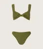 Juno Bikini - Metallic Moss sold by Hunza G