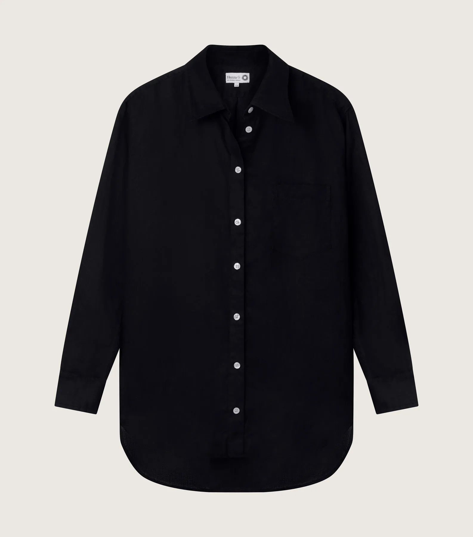 Linen Oversized Shirt - Black sold by Hunza G product image thumbnail 2