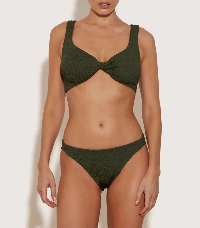 Juno Bikini - Metallic Khaki sold by Hunza G