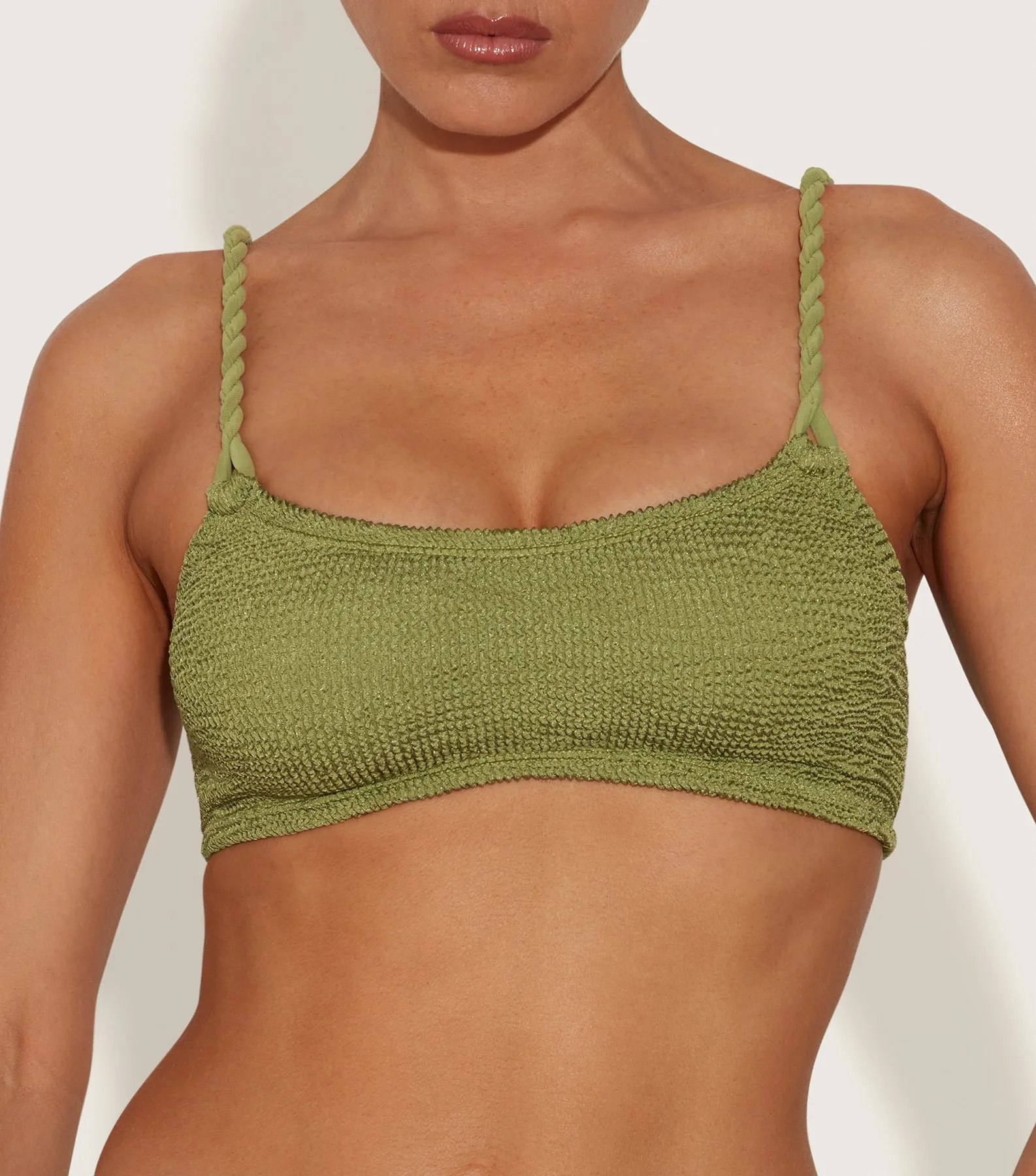 Phoebe Bikini - Metallic Moss sold by Hunza G product image thumbnail 2