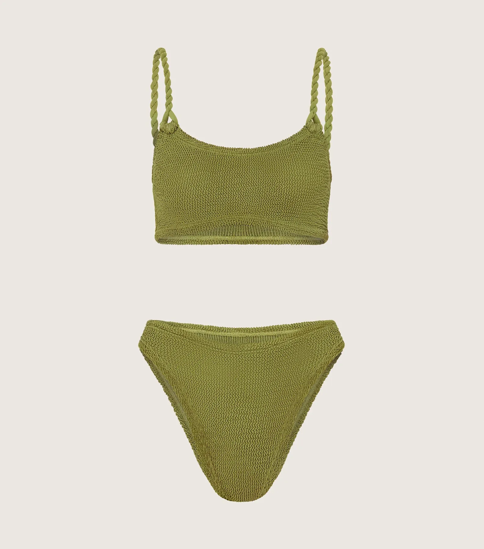 Phoebe Bikini - Metallic Moss sold by Hunza G product image thumbnail 3