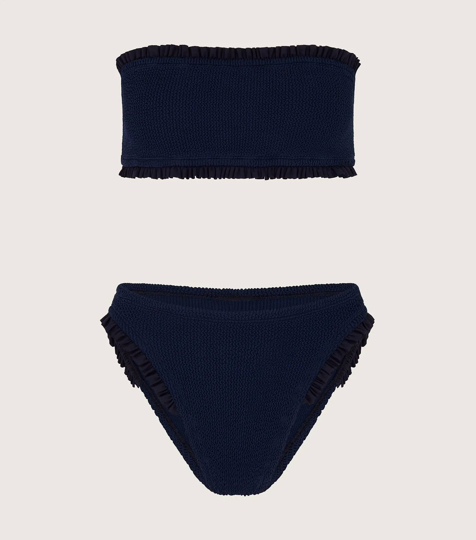 Tracey Frill Bikini - Navy sold by Hunza G product image thumbnail 3