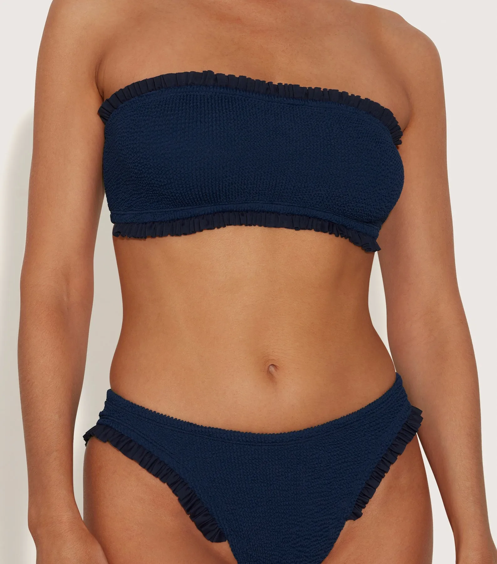 Tracey Frill Bikini - Navy sold by Hunza G product image thumbnail 5