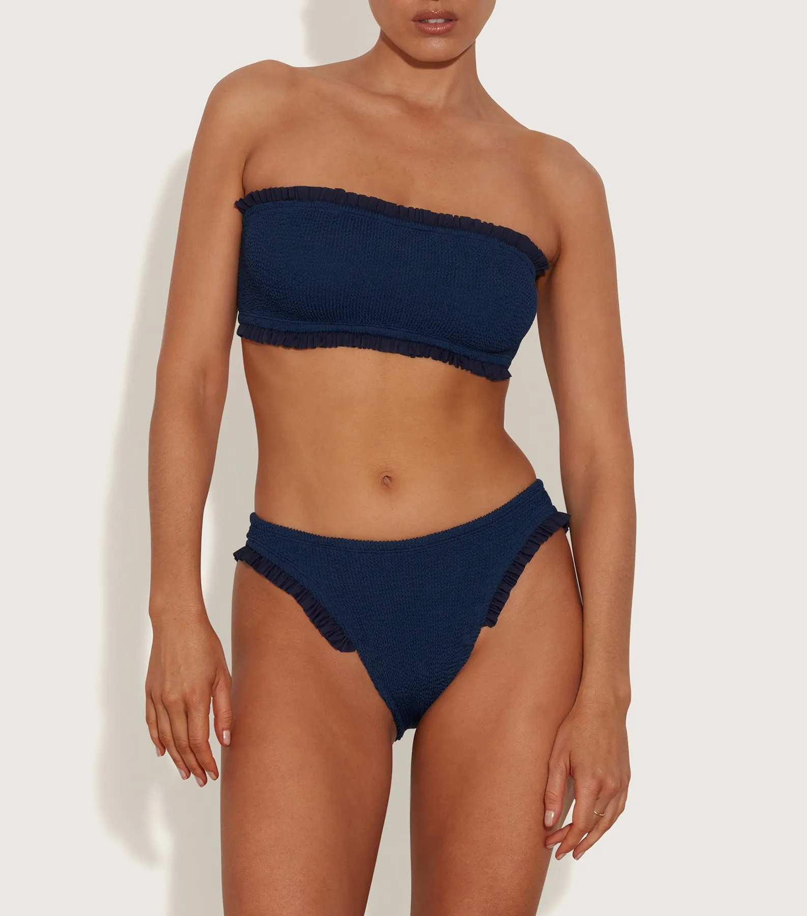 Tracey Frill Bikini - Navy sold by Hunza G
