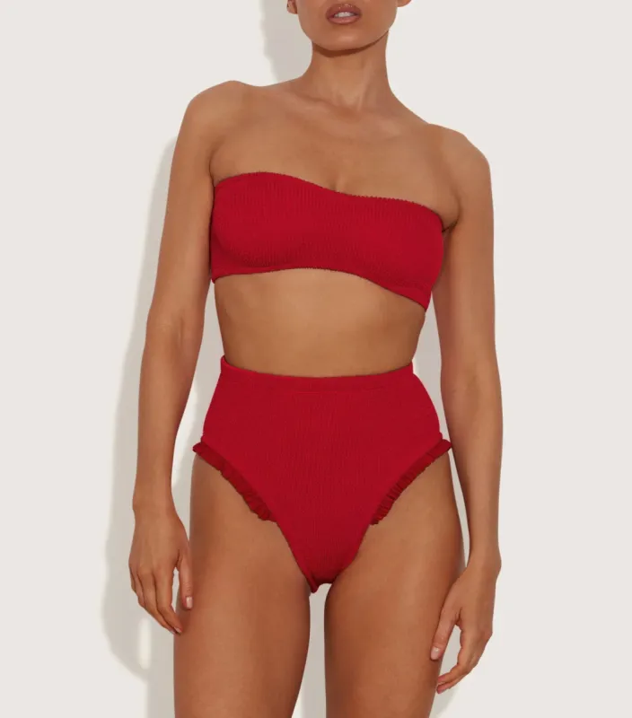 Osiris Frill Bikini Crinkle - Red sold by Hunza G