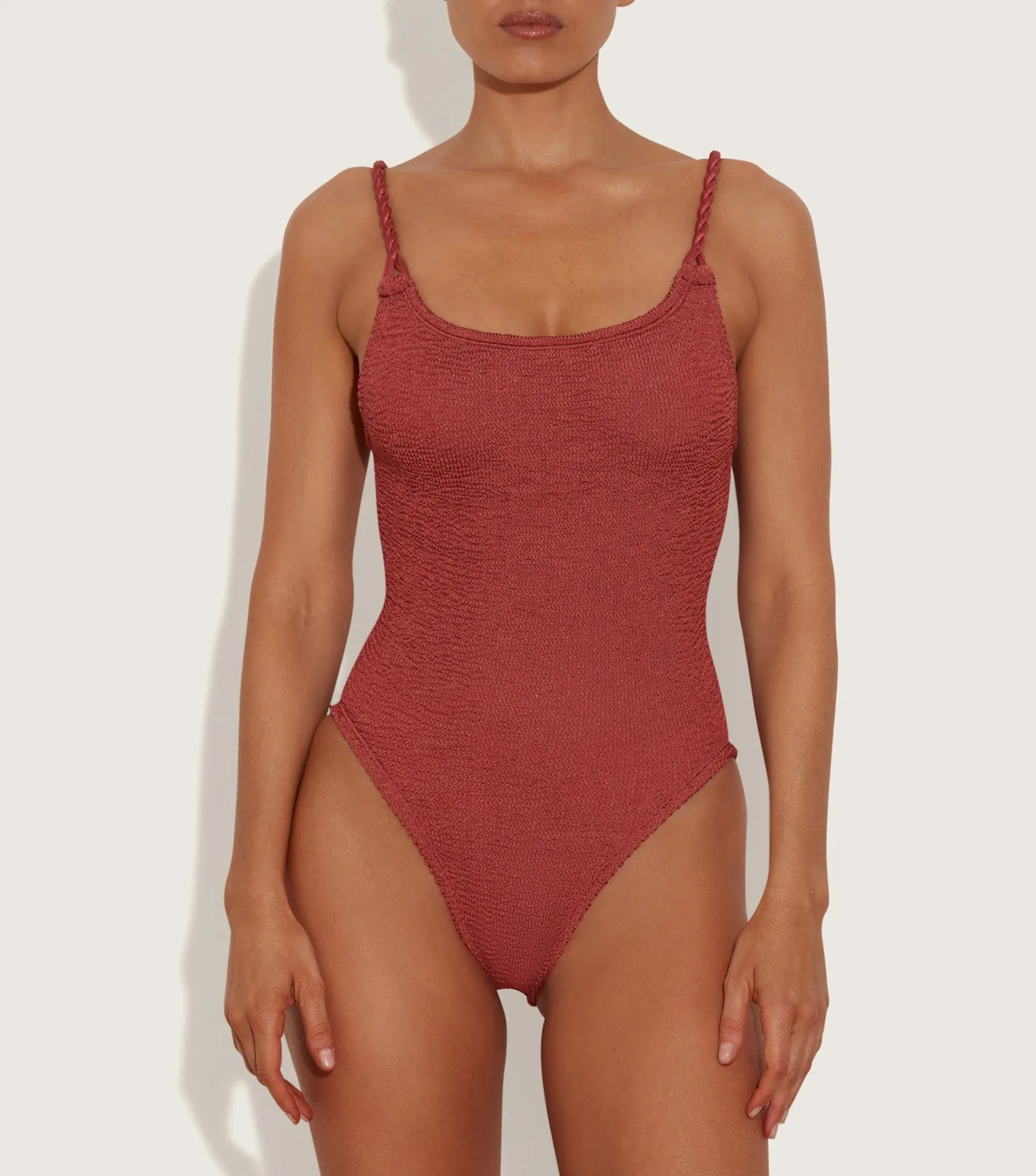 Camille Swim - Metallic Rosewood sold by Hunza G