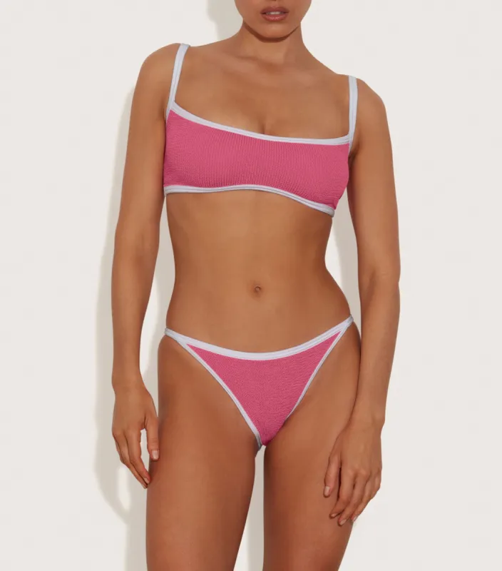 Tyler Bikini - Candy Pink/White sold by Hunza G