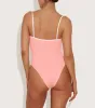 Pamela Swim Contrast - Peach/White sold by Hunza G