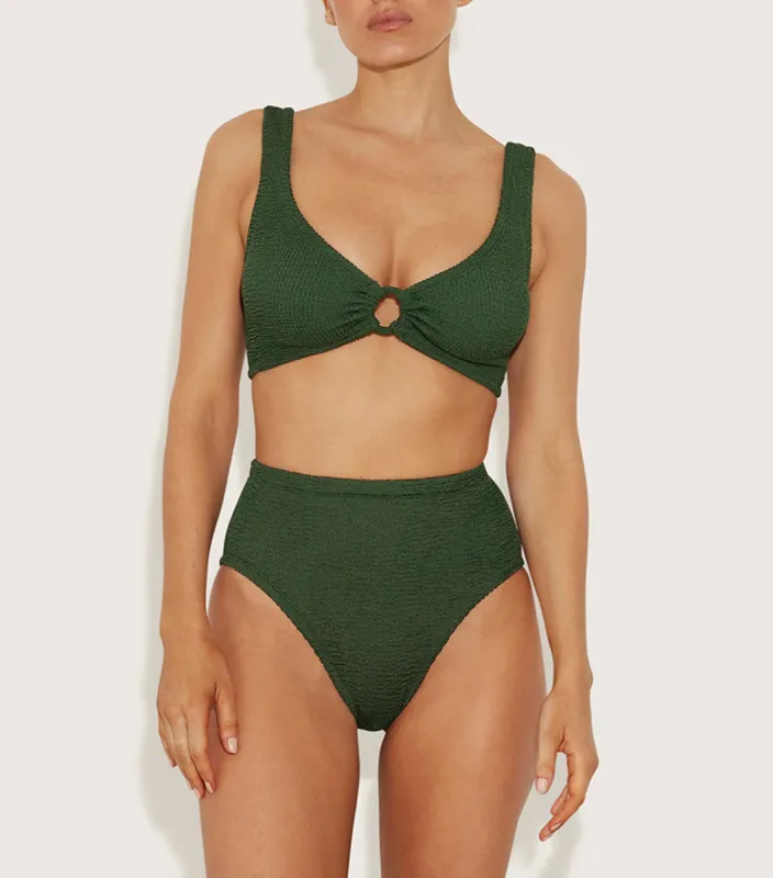 Nadine Bikini - Metallic Khaki sold by Hunza G