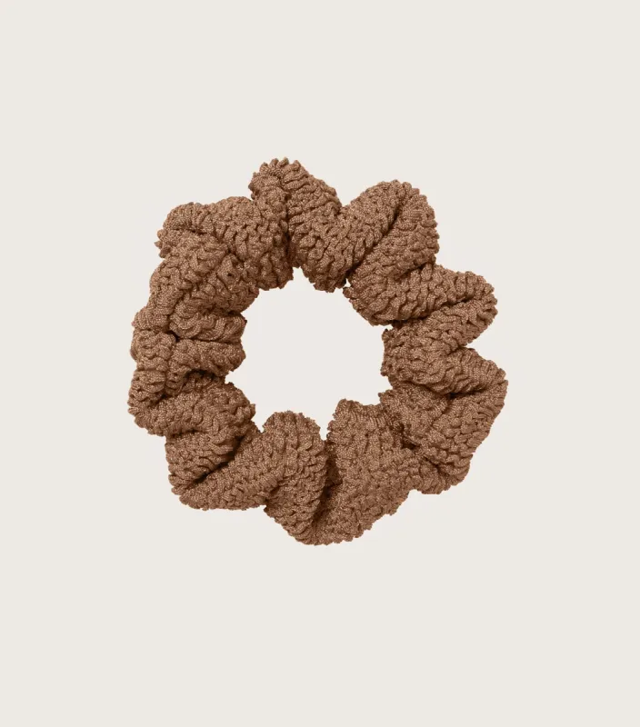 Scrunchie - Metallic Cocoa made by Hunza G