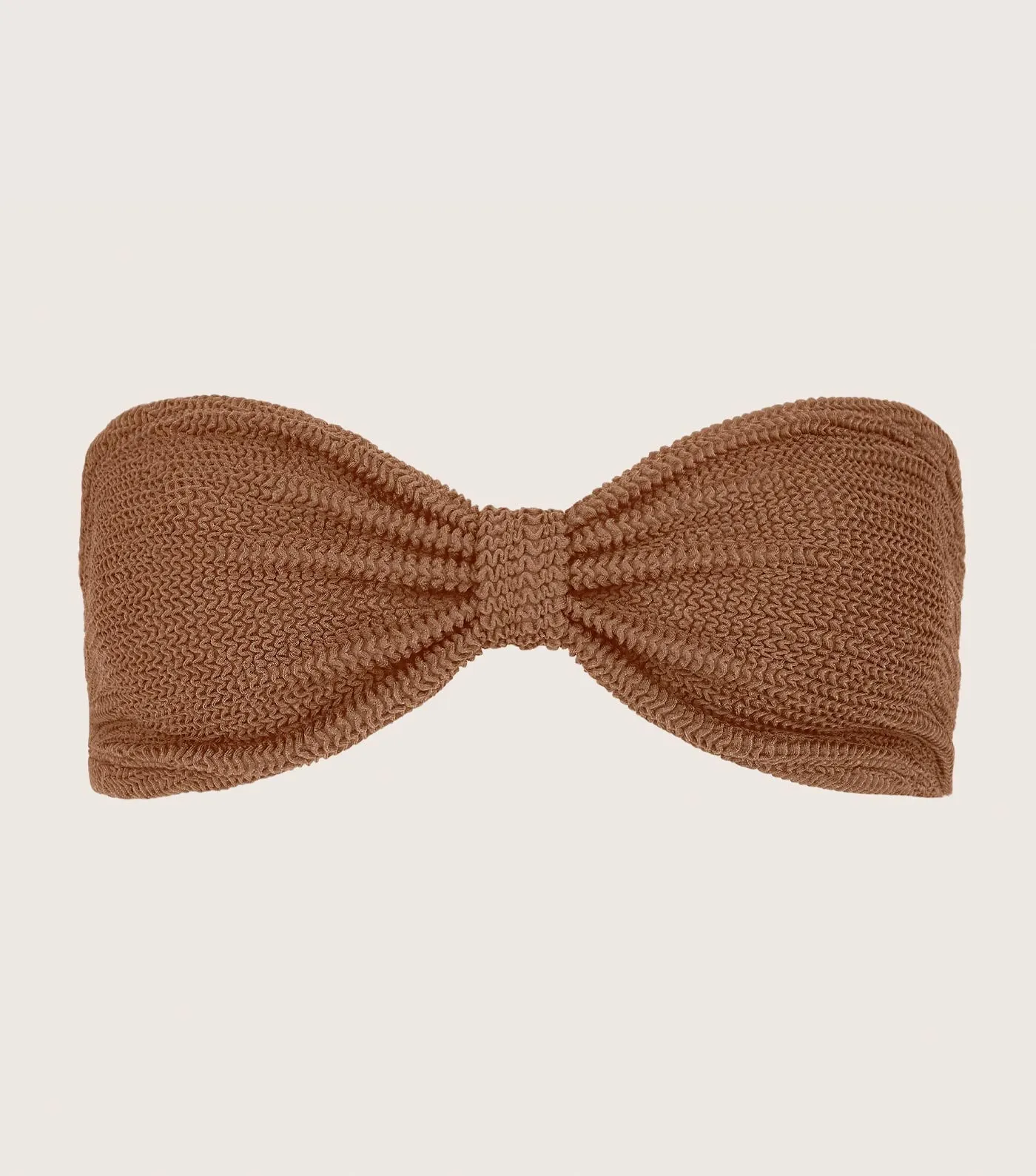 Jean Bikini Top - Metallic Cocoa sold by Hunza G