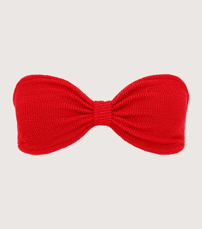 Jean Bikini Top - Red made by Hunza G